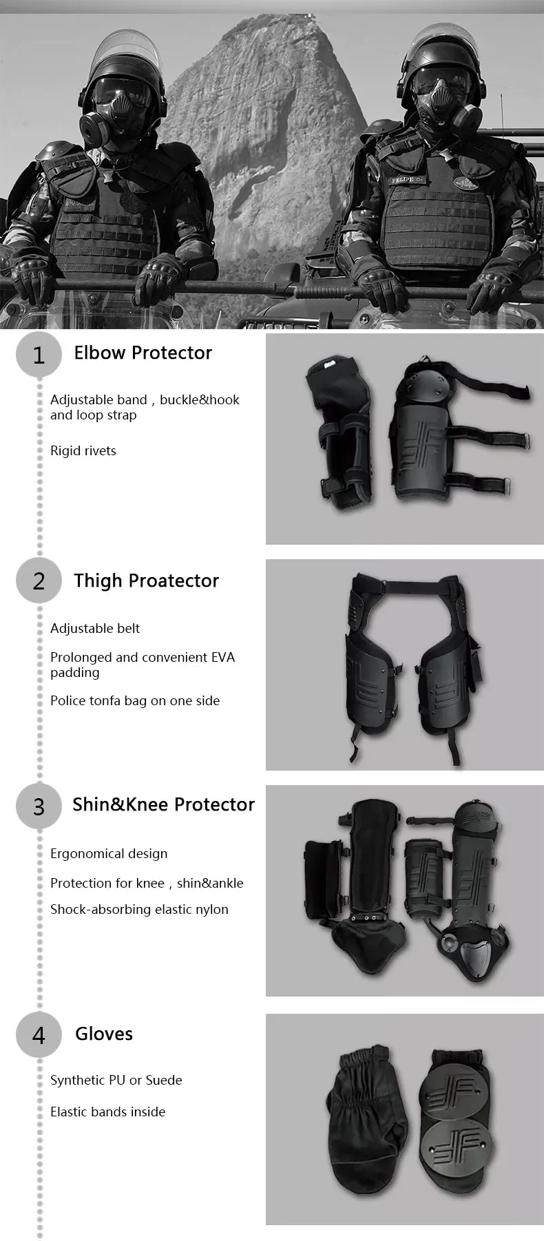 Equipo Protector Antidisturbios YF105